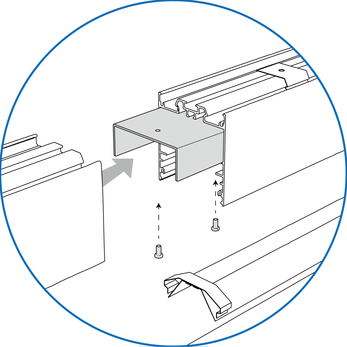 圓形安裝示意圖
